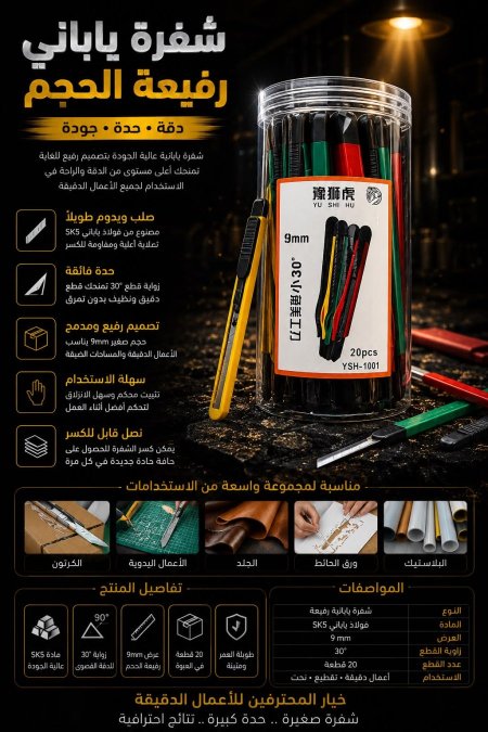 شفرة يباني علبة مدور
