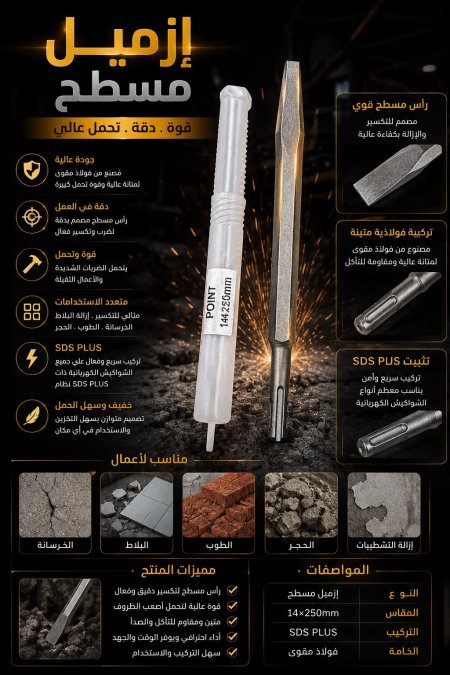 ازميل بتشون فلت ابرة