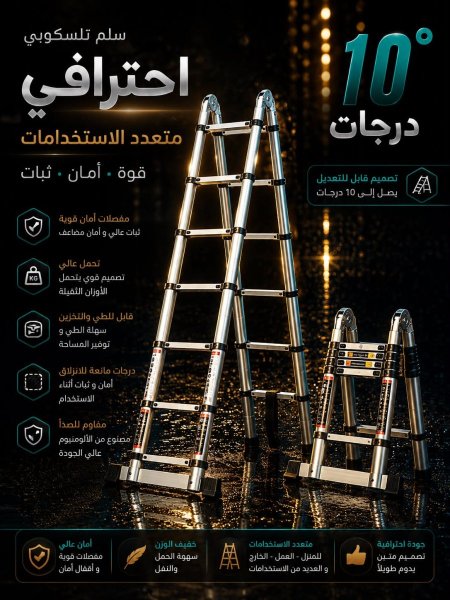 سلم 10 درجات سحب