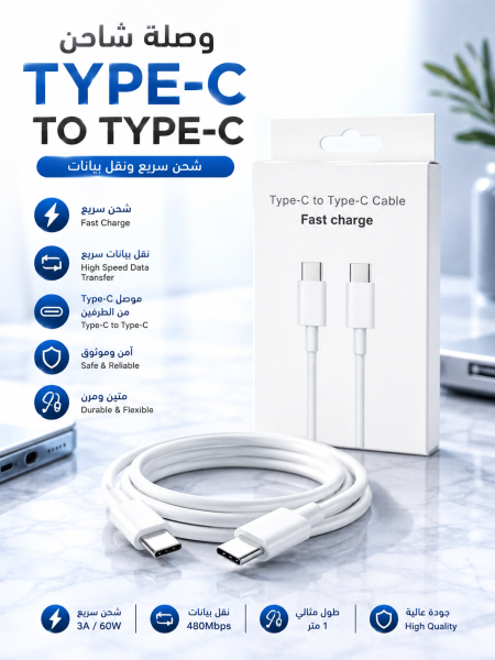 وصلة شاحن Type-C to Type-C