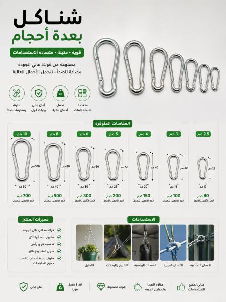 شناكل بعدة احجام