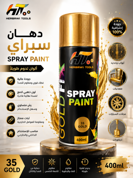 دهان سبراي لون ذهبي