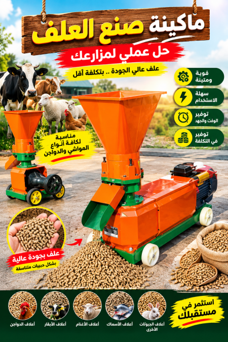 ماكنة صنع علف على الكهرباء